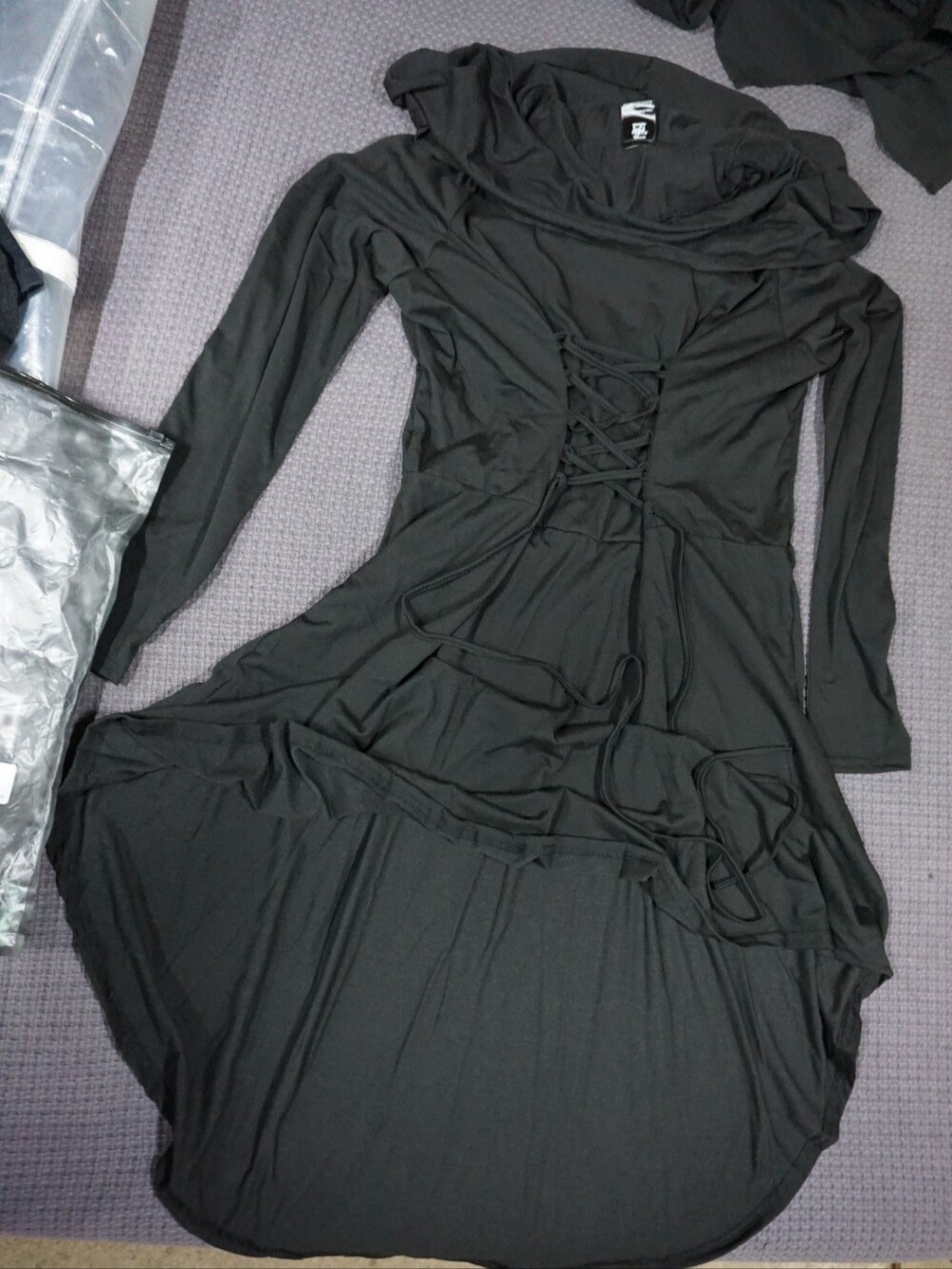 NevStudio Hooded High Low Dress